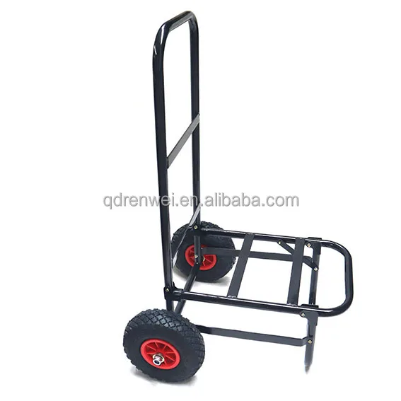 Foldable Luggage Carts with Two Air Rubber Wheel Hand Trolley Tool Carts Has Big Capacity