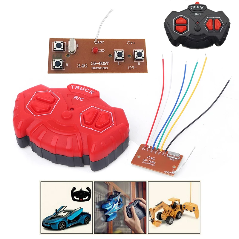 2.4G High Quality  Four-way Remote Control Module 4CH RC Remote Control Transmitter Receiver Circuit Board Accessories