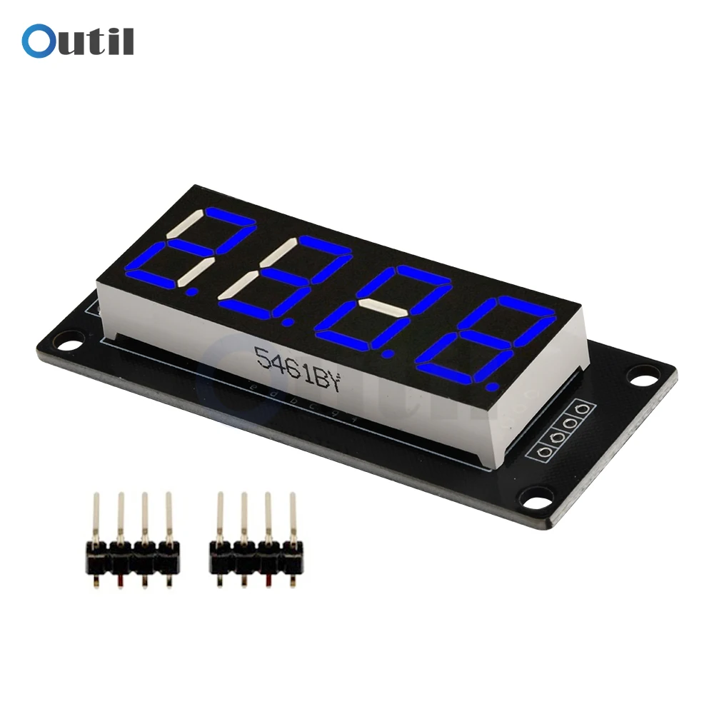 Modul Layar LED TM1637 Untuk Arduino 7 Segmen 4 Bit 0.56 Inci Jam MERAH Anode Tabung Digital Empat Serial Driver Board Pack