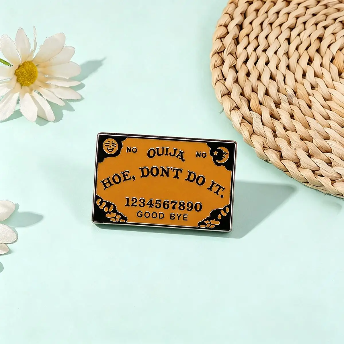 Ouija Board Enamel Brooch Cartoon Funny Backpack Lapel Metal Badge Cosplay Clothing Jewelry Accessories Halloween Gifts
