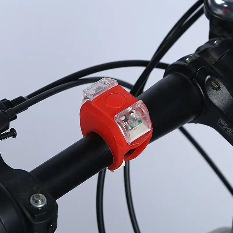 ไฟจักรยานแบบสองดวงรูปกบ (รุ่นที่ 6) - ไฟเตือน LED สำหรับขี่กลางคืน เหมาะสำหรับสเก็ตบอร์ด จักรยานทรงตัว และจักรยานเสือภูเขา