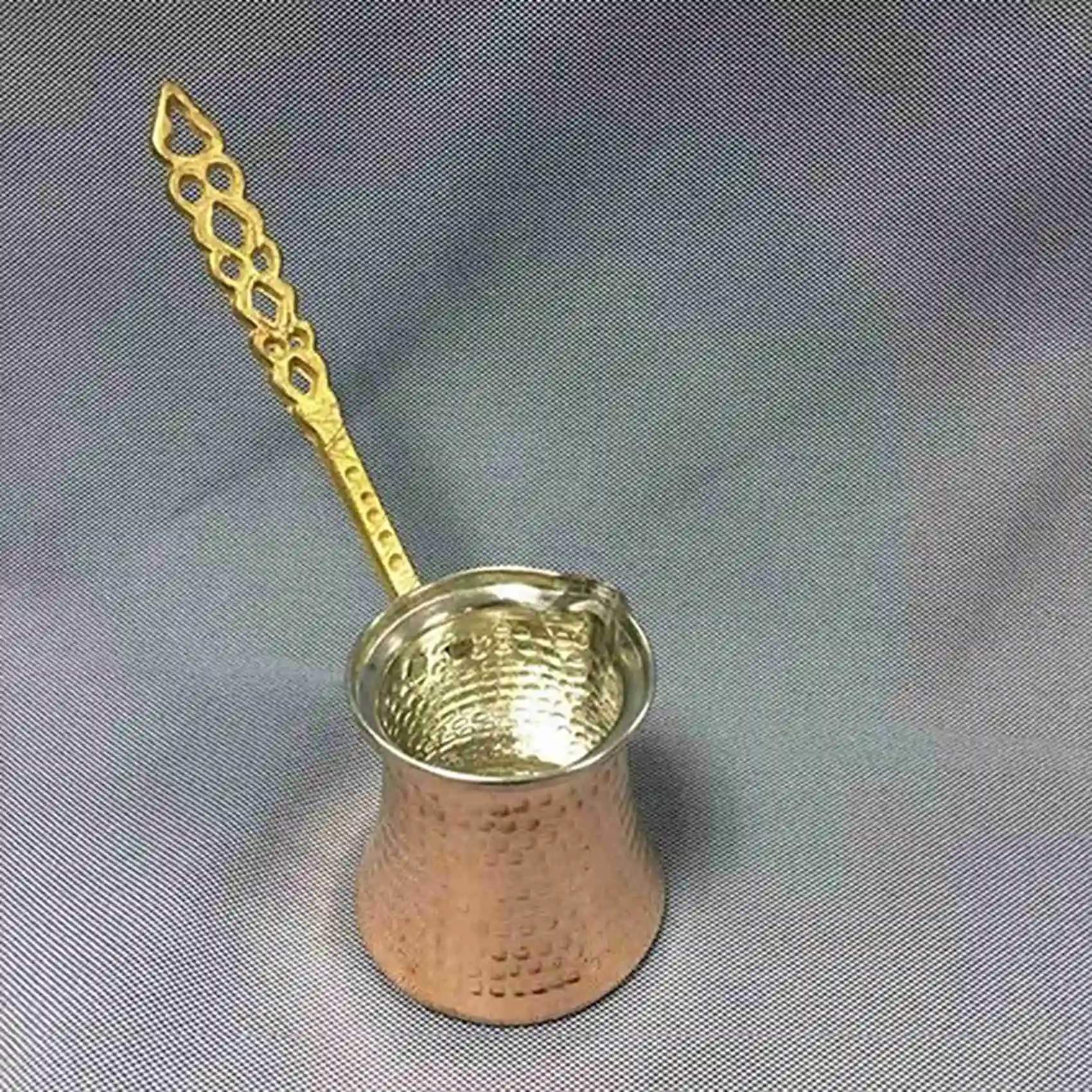 A39M 2X إبريق قهوة تركي تركي قهوة تركية ماكينة صنع القهوة النحاسية للتركية Cezve كافتيريا مقبض معدني Cevze