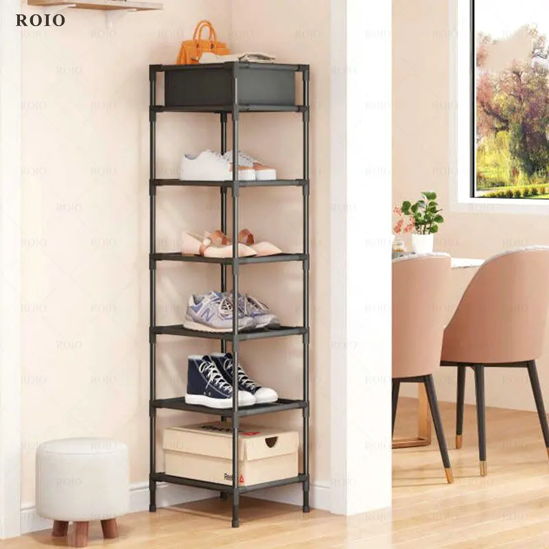 Vertical Shoe Rack Floor Storage Cabinet Living Room Hallway Space-saving Shelf Storage Organizer Home Simple Small Shoe Cabinet