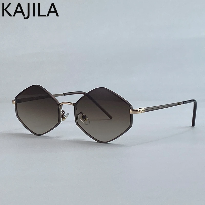 Kleine Rahmen Hexagon Punk Sonnenbrille Frauen 2026 Luxus Marke Vintage Retro Polygon Sonnenbrille Für Damen UV400 Schutz Shades – Detail 2