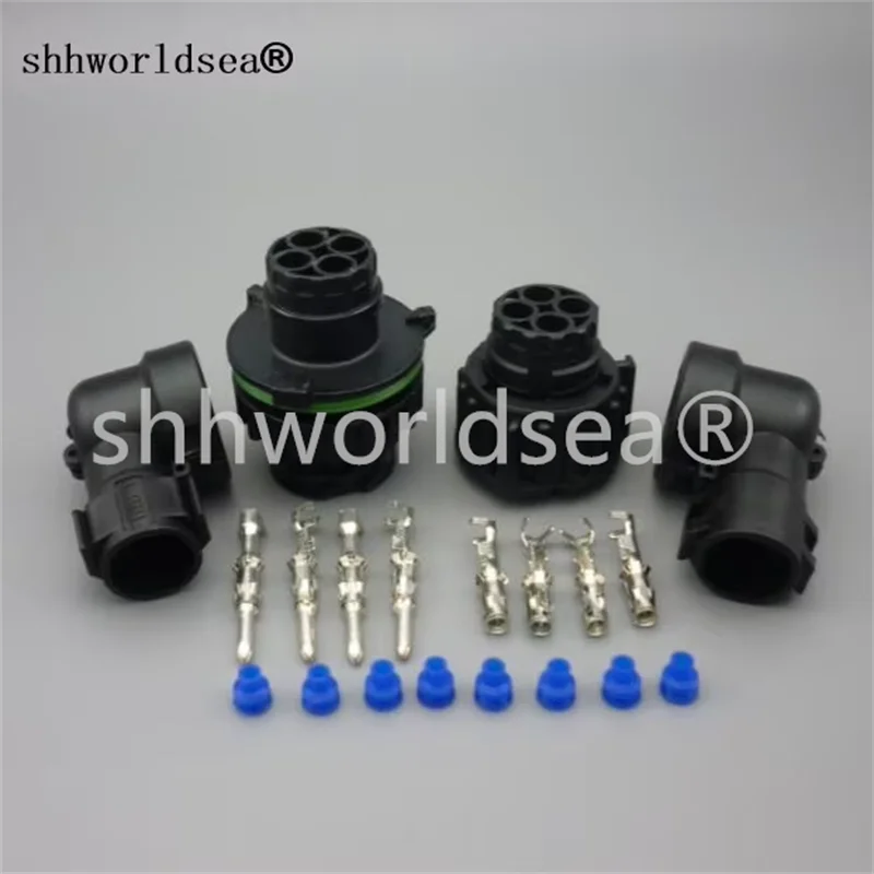 1/10 4-poliger runder Stecker für HOWO A7 Tachometer-Geschwindigkeitssensor, versiegelter Auto-Steckverbinder 1-967402-1 1-967325-1 mit Kabelmantel 965783