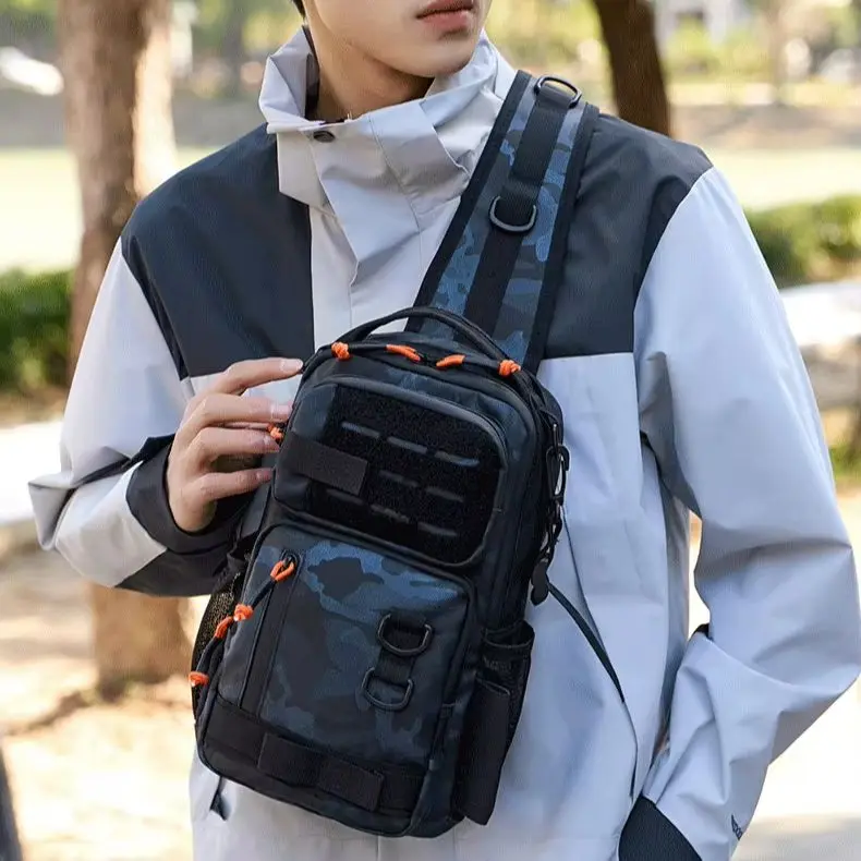 

Уличная мужская тактическая сумка через плечо на одно плечо, многофункциональная спортивная камуфляжная водонепроницаемая сумка для рыбалки на приманку