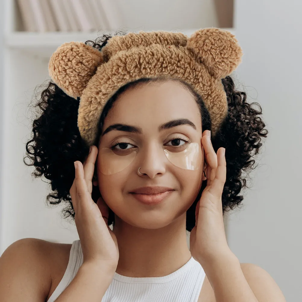 

Набор из 3 повязок на голову с ушками медведя, повязки для макияжа и умывания, милые повязки для ухода за кожей для женщин