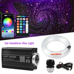500Pcs Fiber Optic Headliner Kit Car Star Ceiling Light Fiber Optic Light Led Star Roof Interior Atmosphere Light Car Home Decor