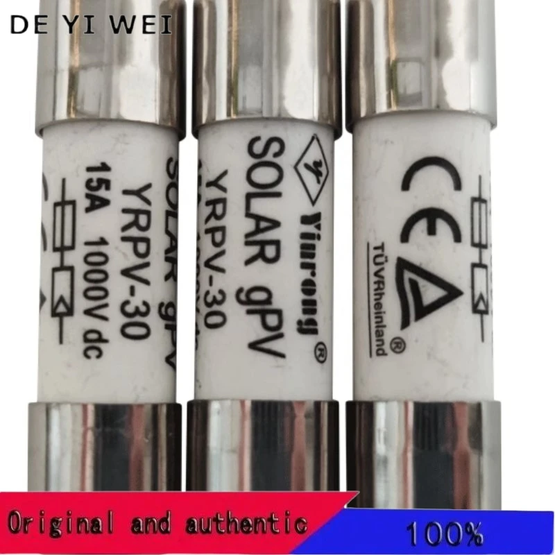 100% новый предохранитель yinrong SOLAR gPV YRPV-30 8A 10A 12A 15A 16A 20A 25A 30A 10*38 DC1000V IEC60269-6