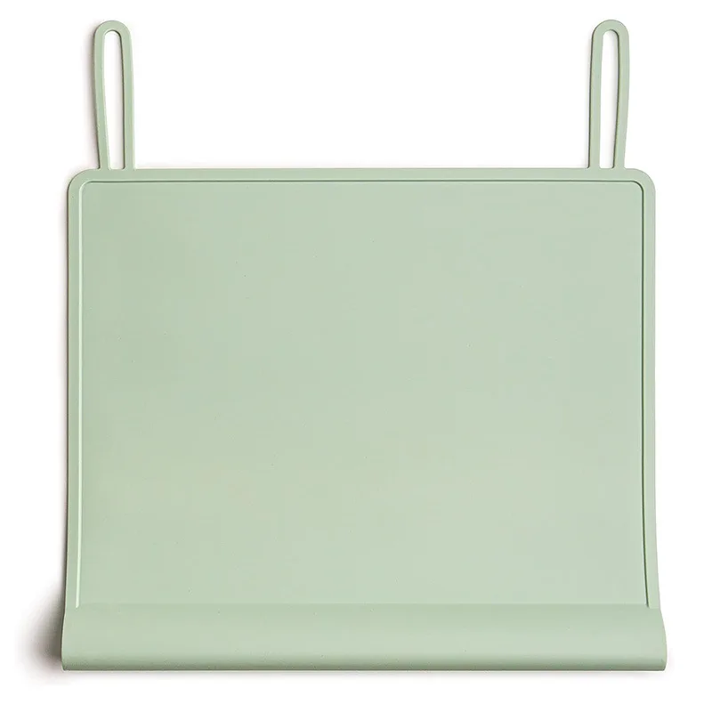 Silicone Placemat with Teething Edge Dining Table Mat Baby Anti-drop Anti-dirty Children's Tableware Feeding Mat Random Color