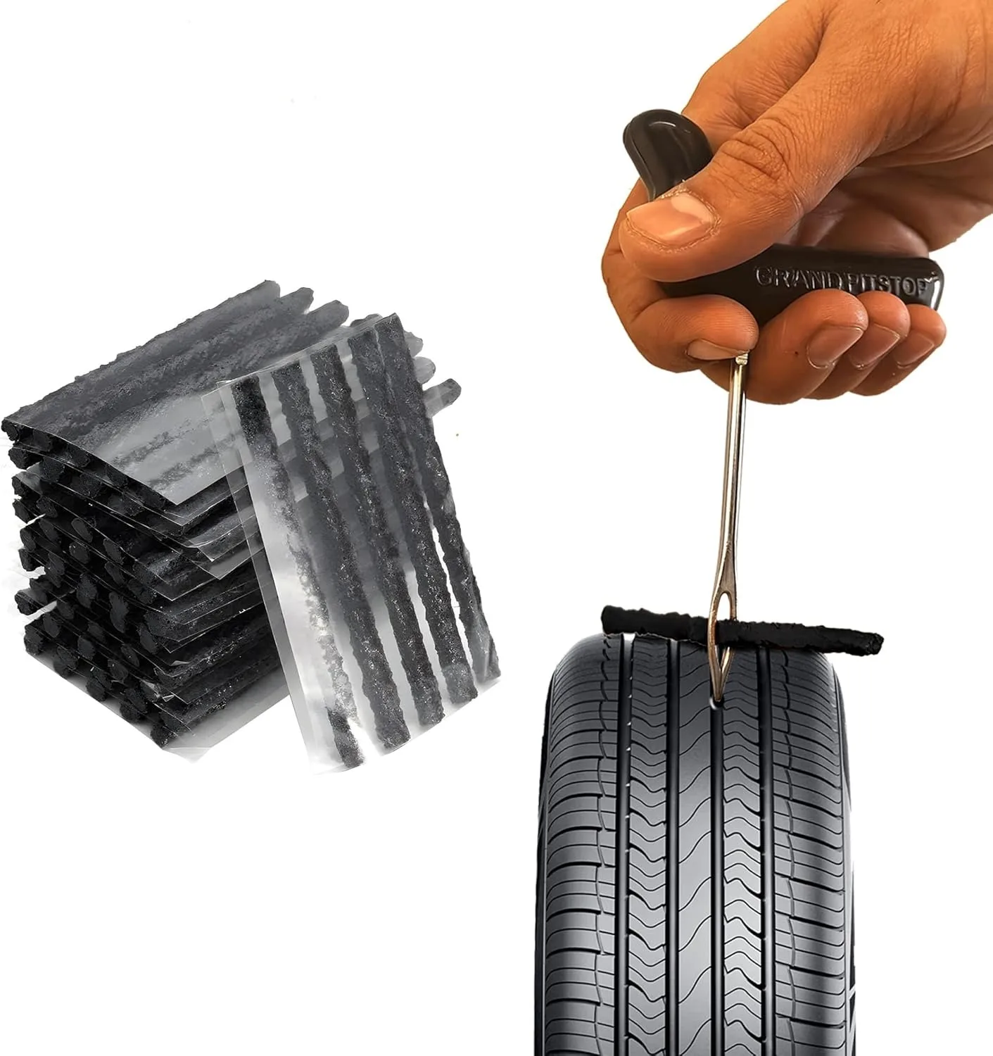 مجموعة توصيل الإطارات، مجموعة أدوات طوارئ السيارة شديدة التحمل 22ps لإصلاح ثقب الإطارات المسطحة، مجموعة مدمجة للسيارات والسيارات والدراجات النارية وما إلى ذلك #3