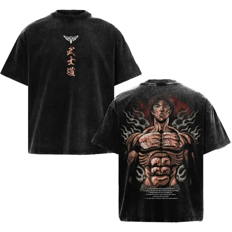 Anime Baki Hanma Graphic Oversized T-Shirt