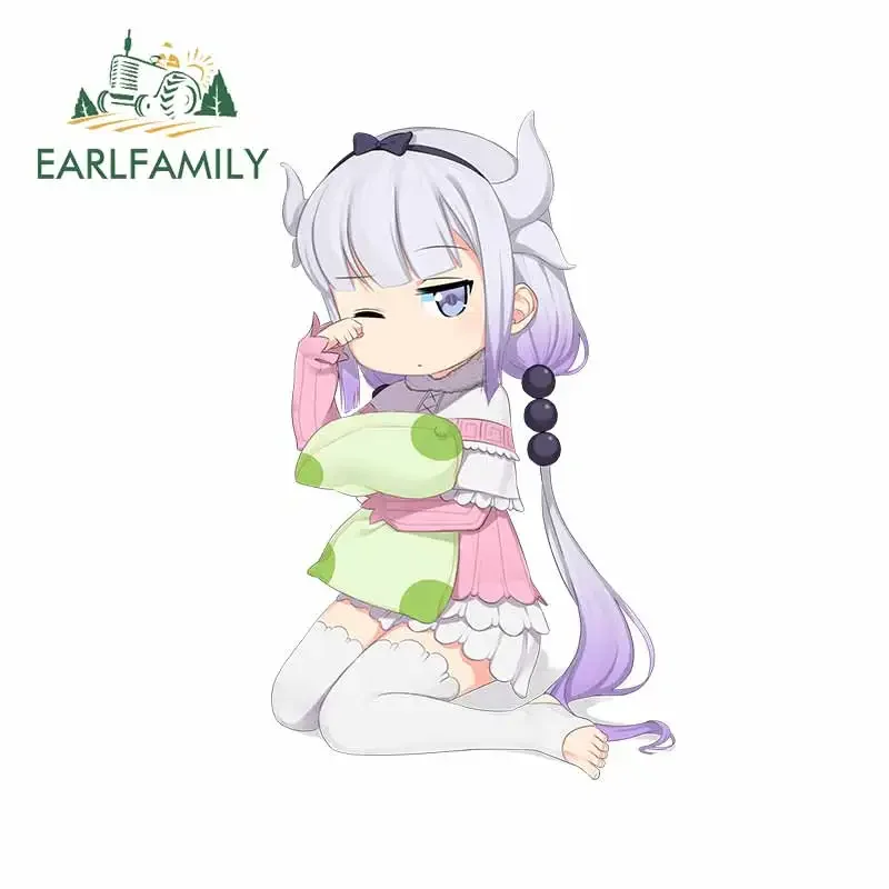 EARLFAMILY 13 cm x 7,8 cm für Kobayashi Dragon Maid Aufkleber Kühlschrank Persönlichkeit Cartoon VAN Auto Aufkleber Windschutzscheibe Dekoration