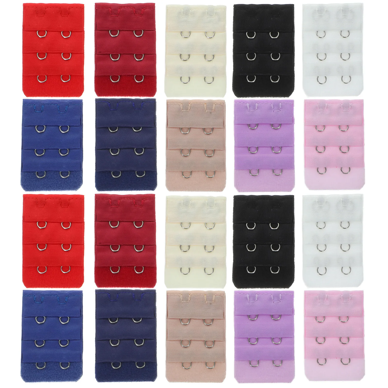 

20pcs Bra Extenders: Women Brassiere Extension Hooks For Comfortable Fit Multi-Row Clasp Fasteners Adjustable Underwear