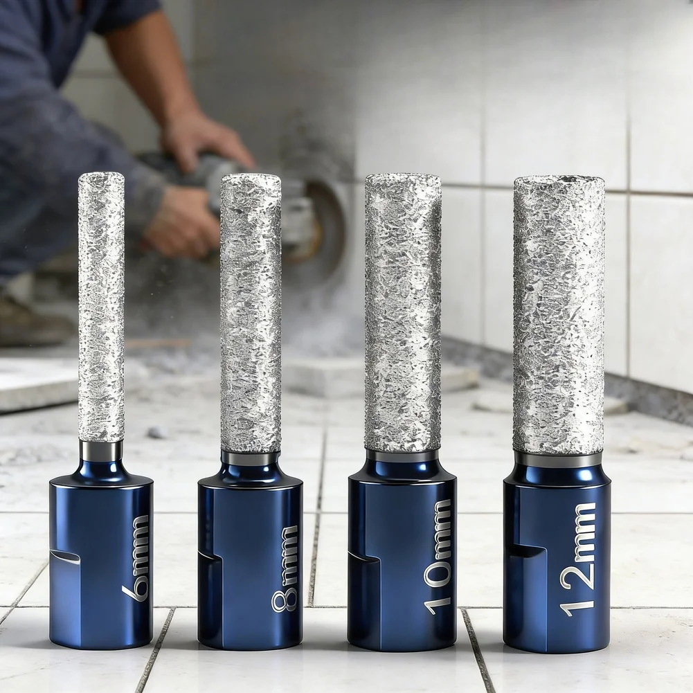 Long Lasting Dry Diamond Core Bit with M10 Thread for Hole Cutting in Tile Marble Quartz Glass by Angle Grinder
