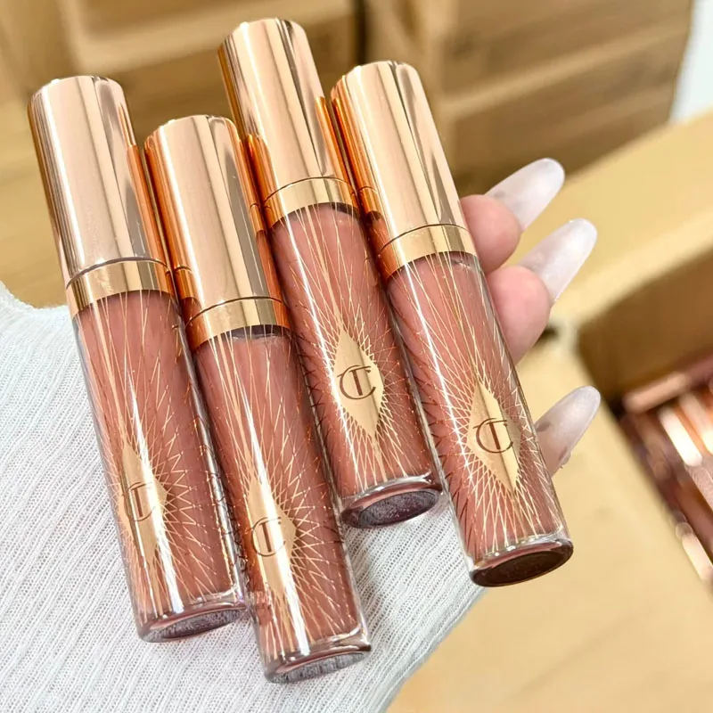 Gloss à lèvres multicolore Water Light de luxe Charlotte Tilbury, baume à lèvres hydratant longue durée, pinceau à lèvres en forme de cœur, maquillage