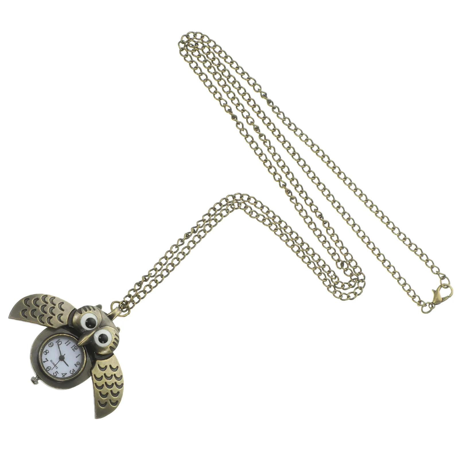 

Chic Owl Pocket Watch Necklace Vintage Bronze Quartz Pendant Amazing Gift for Men Women Daily Wear Pocket Watch