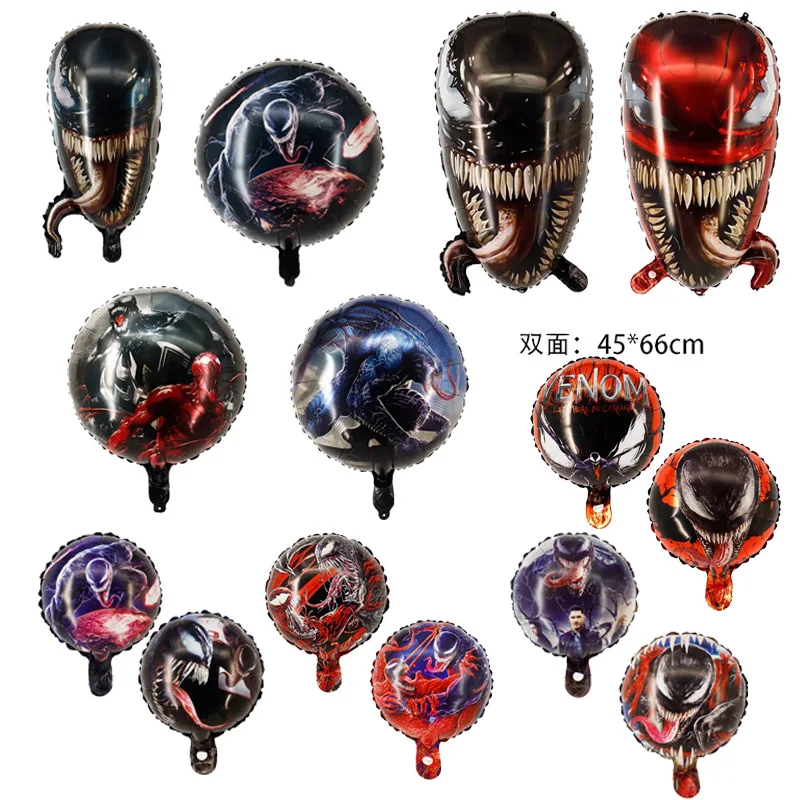 Hot movie Venom The Last Dance Birthday Party dinnerware Banner Cake Disposable Hanging Flag Venom Balloons Birthday Decoration