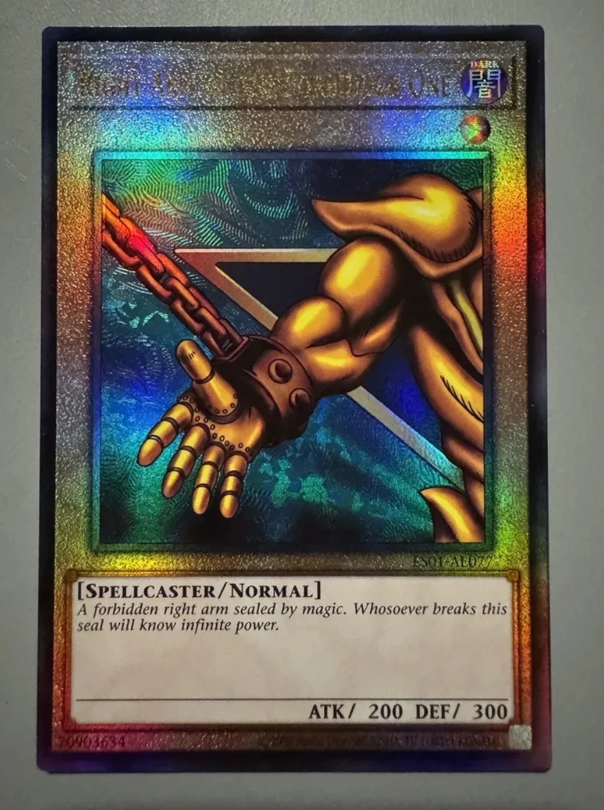 Yugioh KONAMI ES01-AE077 Right Arm of the Forbidden One Ultimate Rare Asian English Collection Mint Card