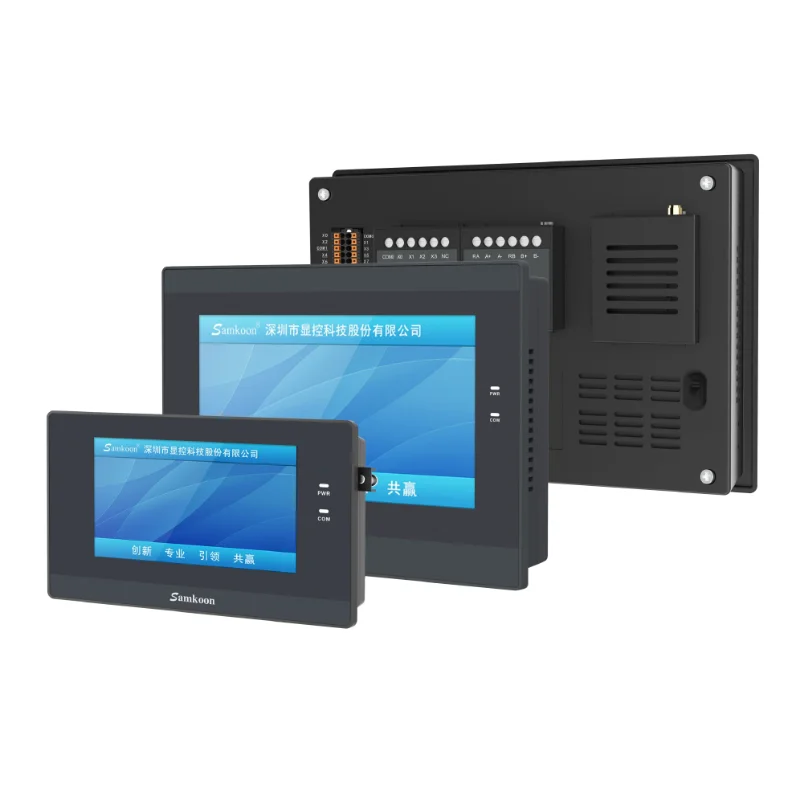 وحدة تحكم PLC الكل في واحد من Samkoon DC24V 10 مدخلات و13 مخرجات و4 نبض عالي السرعة 4 وحدة تحكم إيثرنت عن بعد مدعومة