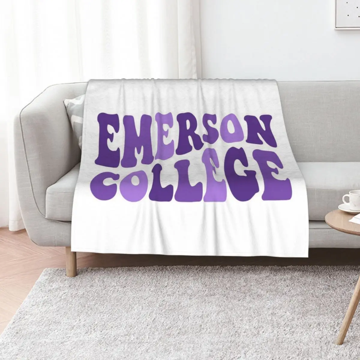 emerson - groovy warped font Throw Blanket blankets ands Loose Picnic wednesday Winter beds Tourist Blankets