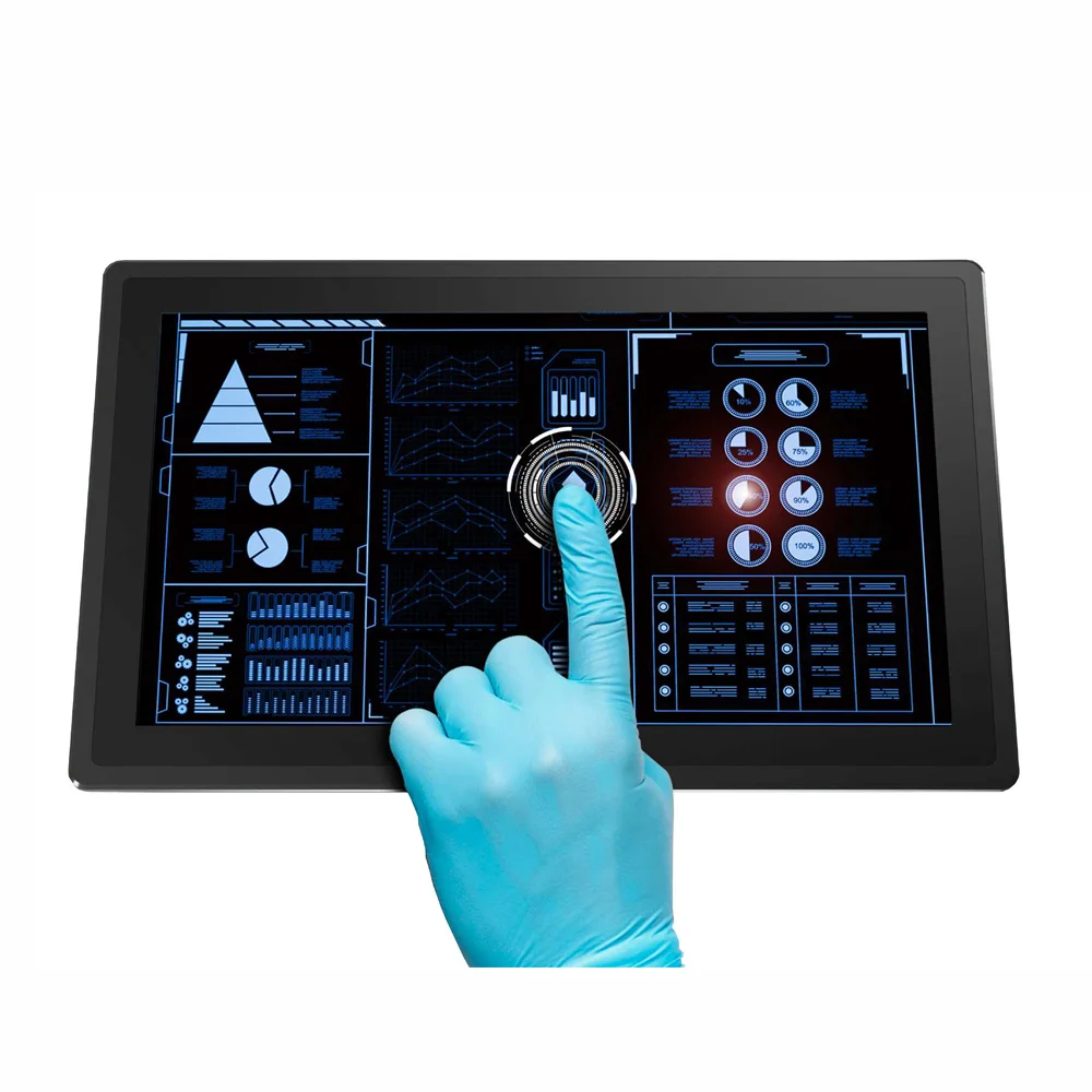 

18.5 Inch 1000 Nits Anti-Glare Capacitive Touch Screen Monitor for HDMI VGA USB-A Input Metal Housing Anti-Fingerprint Features