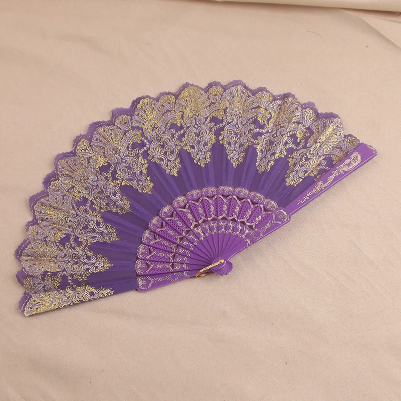 Vintage folding fan 1920s Great Gatsby fan Chinoiserie dance fan party jewelry