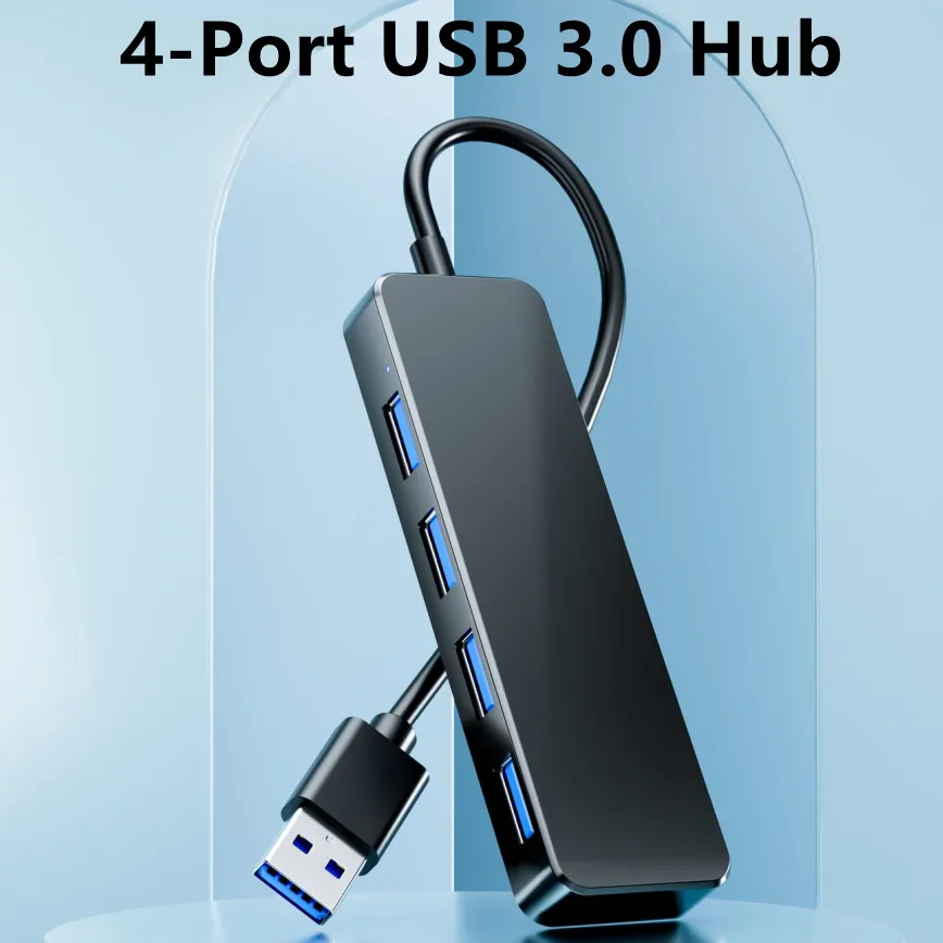 

USB 3.0 Hub 4-Port USB Hub USB Splitter Expander for Laptop Flash Drive HDD Printer Camera Keyborad Mouse Computer Accessories