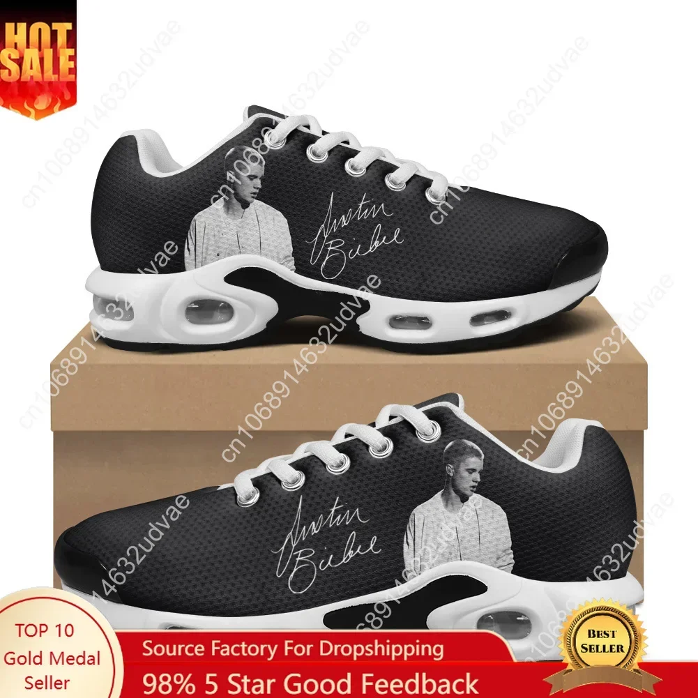 

Justin Bieber Air Cushion Sneakers Mens Womens Teenager Lightweight Sports Shoes High Quality Custom Leisure Mesh Sneaker