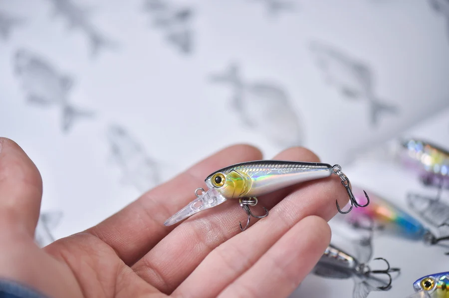 1Pcs Schwimmende Angeln Lockt Minnow Harten Köder 40mm 3g Hochfrequenz Schaukel Wobbler Crankbait Karpfen Barsch stecker Angelgerät – Detail 31