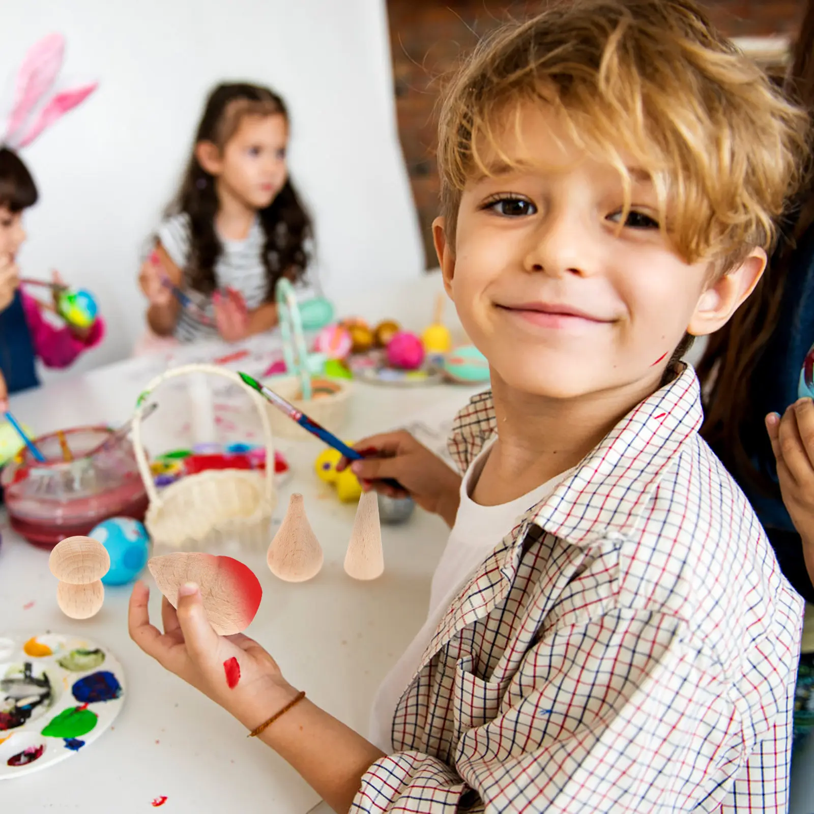 

12Pcs Wooden Craft Decor DIY Painting Educational Plaything Creative Unfinished Graffiti Drawing Kids Preschool Art Activity