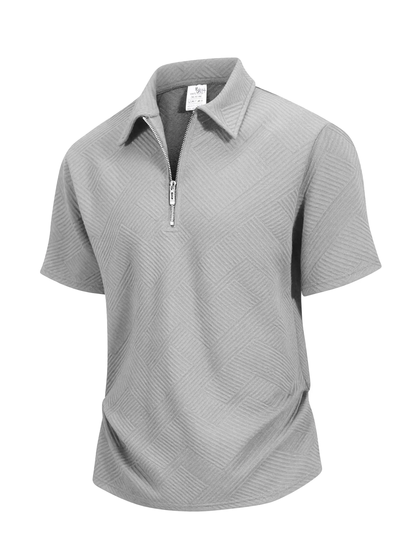 Men's Half-Zip Polo Shirt Business Casual Breathable Lapel T-Shirt Mens Casual Short Sleeve Shirts Outdoor Summer Top