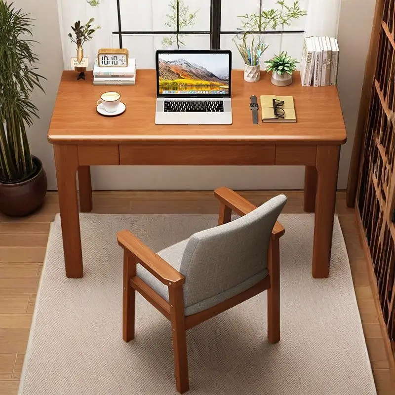 Multifunctional Solid Wood  DeskLarge Storage Drawer Writing Table for Small SpacesModern Study Room Furniture for Home Office