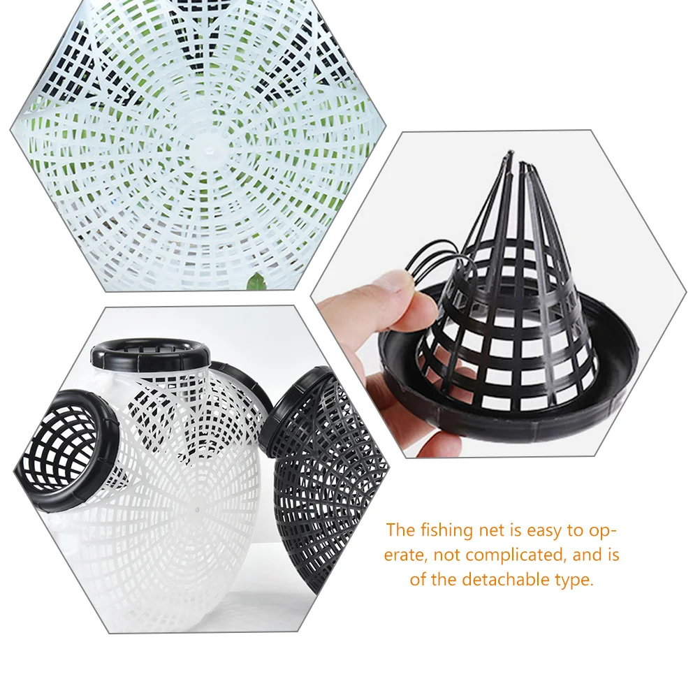 

Fishing Cage Collecting Net Portable Catch Trap Crayfish Bait Container Plastic Shrimp Catcher