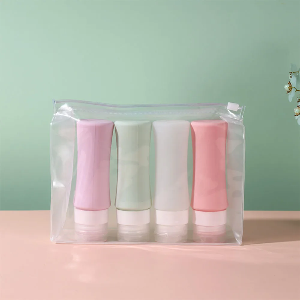 

Silicone Cosmetics Dispenser Bottle Set Compact Refillable Shampoo Bottle For Outdoor Travel