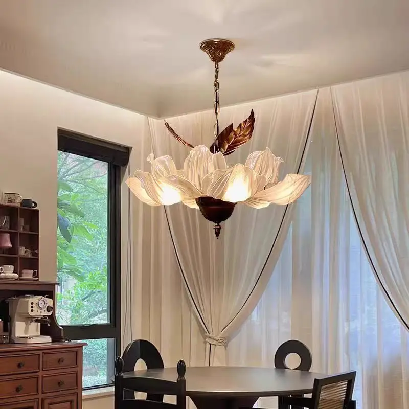 Floral Acrylic Pendant Lights Modern LED Chandeliers for Living Room Decor  Bedroom Kitchen Island Dining Table Lighting