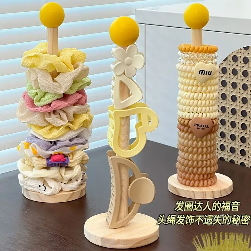 

Large intestine hair ring storage artifact children's head rope rubber band shark chuck flower hair accessories storage rack