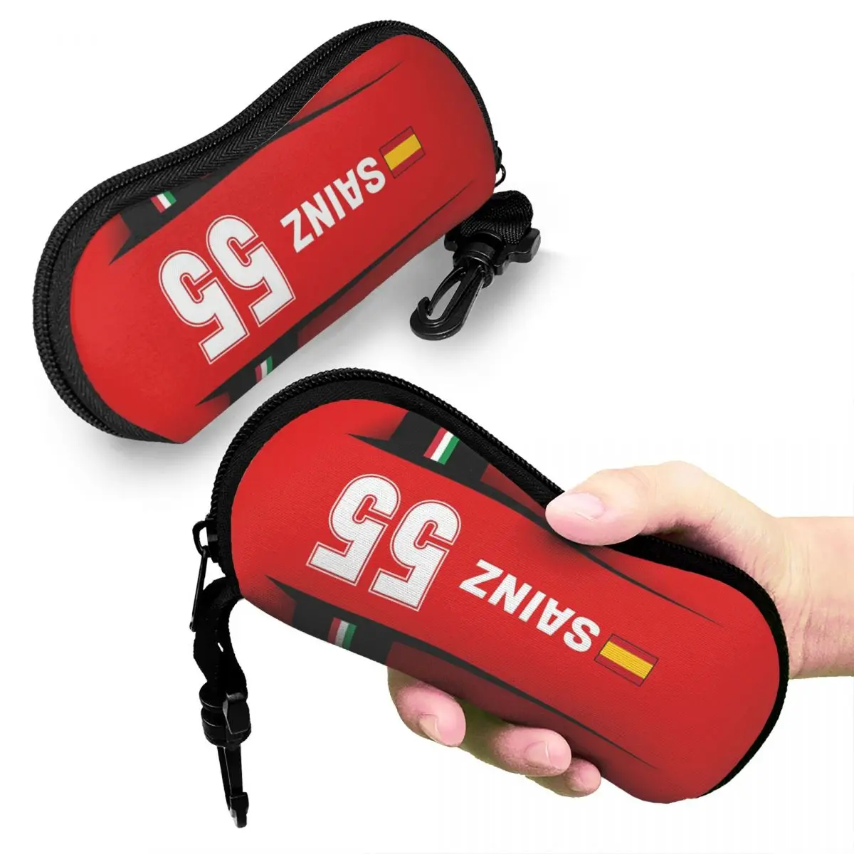 

F1 2021 - # Чехол для очков Sainz 55, защитная коробка для солнцезащитных очков, женская и мужская мягкая сумка для очков, сумка