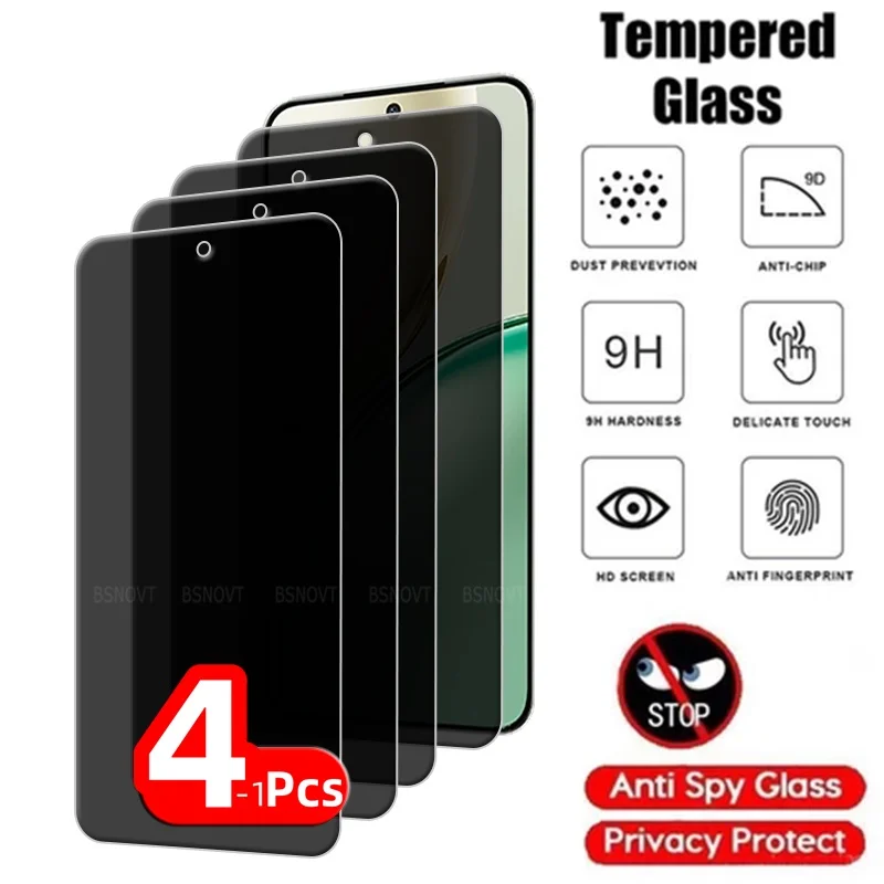 4/3/2/1 Uds para Honor Magic 8 Lite Glass Honor Magic 8 Lite Glass 9H Protector de pantalla de privacidad antiespía Huawei Honor Magic 8 Lite
