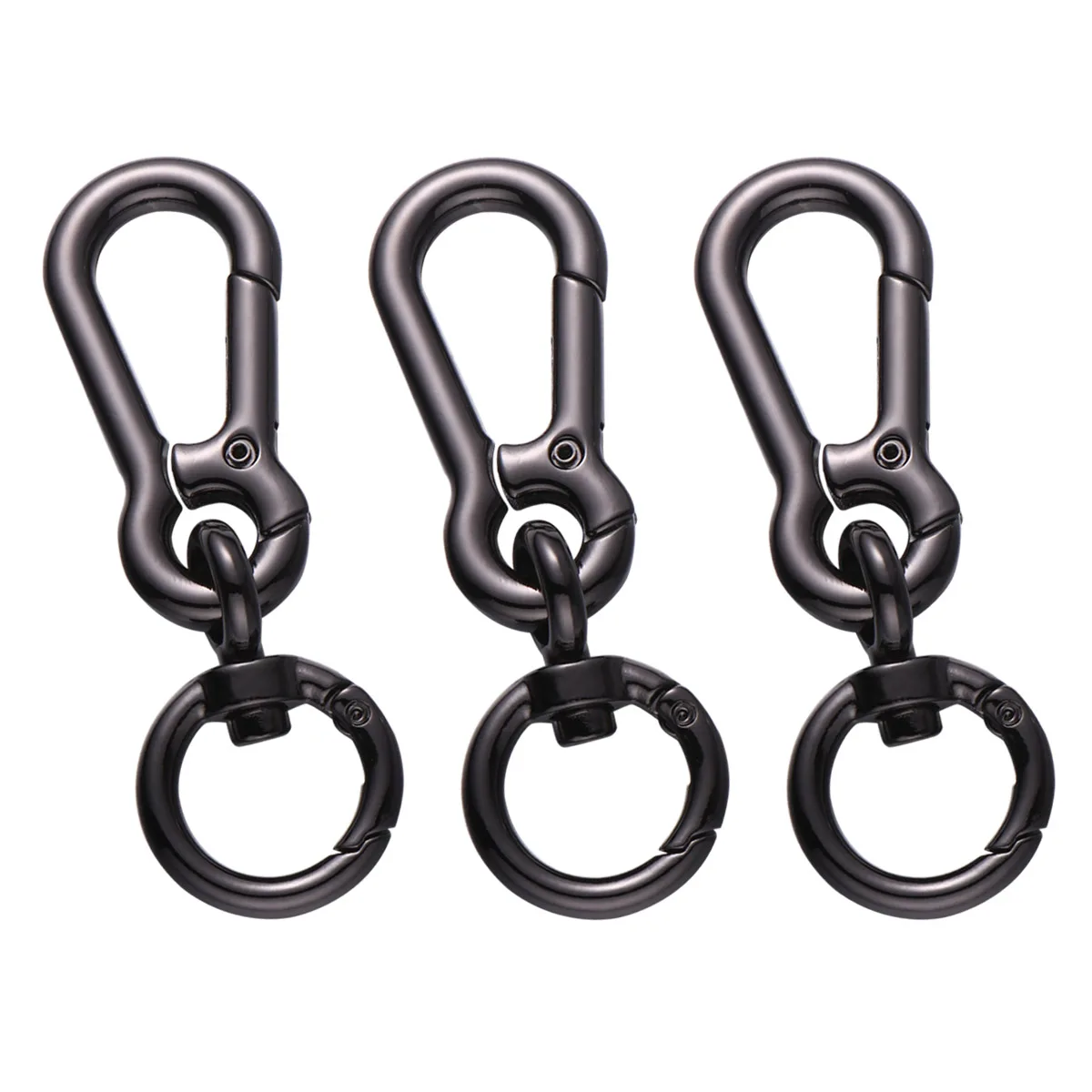 

3pcs Pet Traction Rope Spring Coil Keychain Buckles for Handbag Backpack Straps Lightweight Metal Bag Accessories