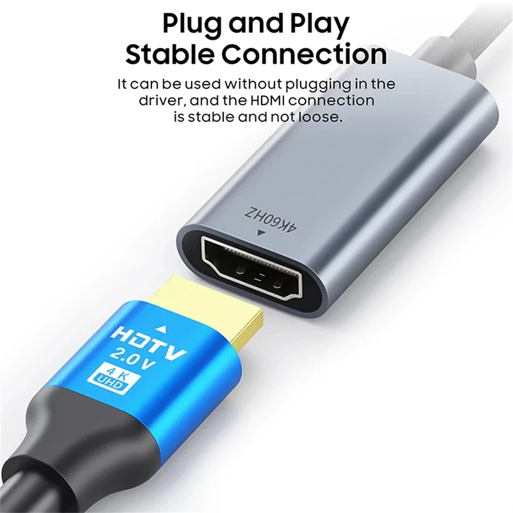 Cavo adattatore da USB C a HDMI Vothoon adattatore da USB tipo C a HDMI 4K 60Hz per Laptop MacBook Pro Air Dell XPS Surface iPad Pro ecc