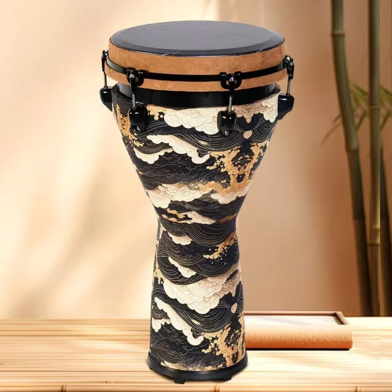 12 Inch African Drum Adult Djembe Drums Hand Percussion Portable Djembes Drum Handy Adjustable Tuning Percussion Instruments
