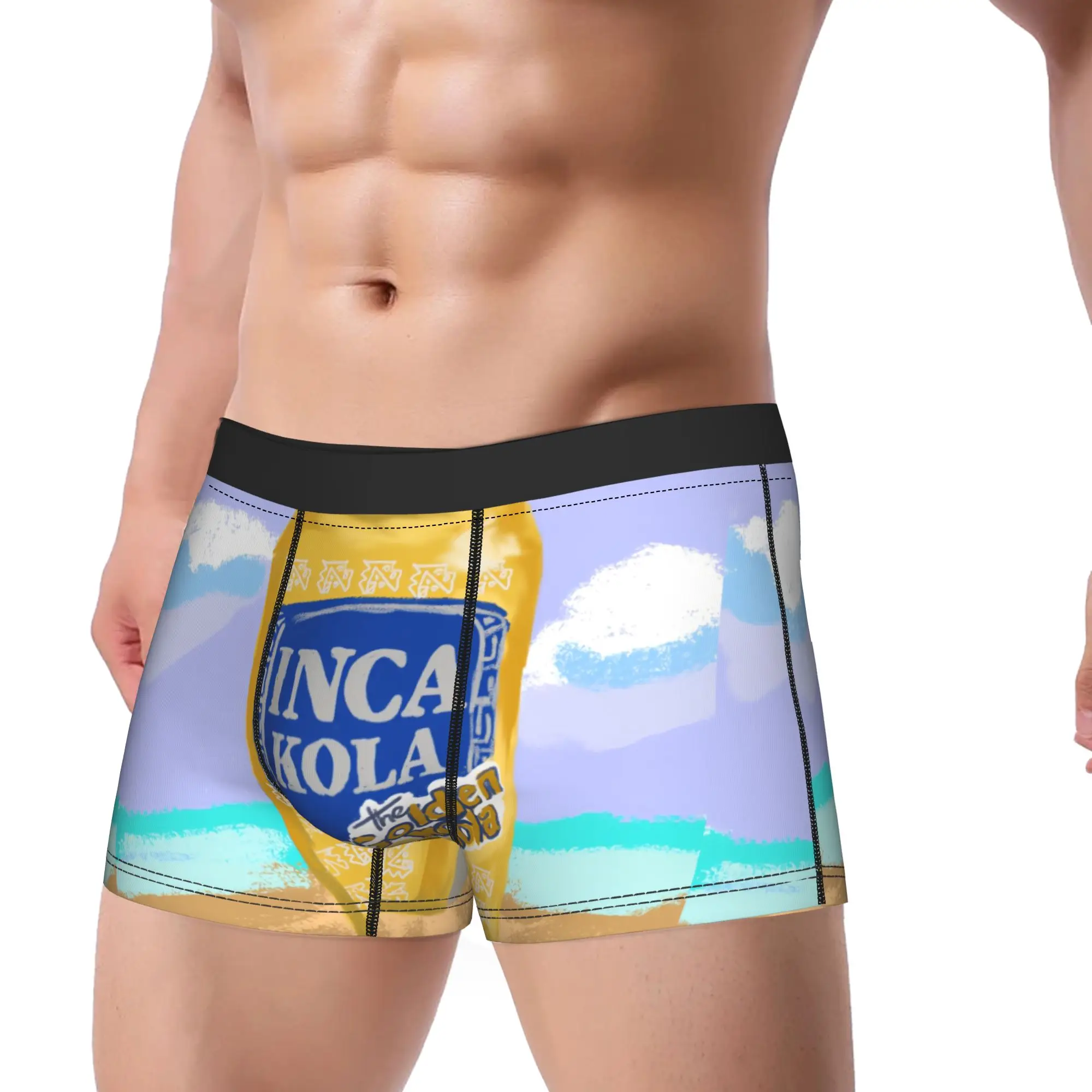 iInca Kola The Golden Kola Beach  iInca Kola Underpants Homme Panties Male Underwear Comfortable Shorts Boxer Briefs