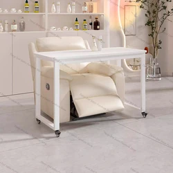 Dressing Simple Manicure Table Reception Wooden Modern Retro Nail Tables Cream Style Movable Salon Furniture Mesa Manicura LLMT