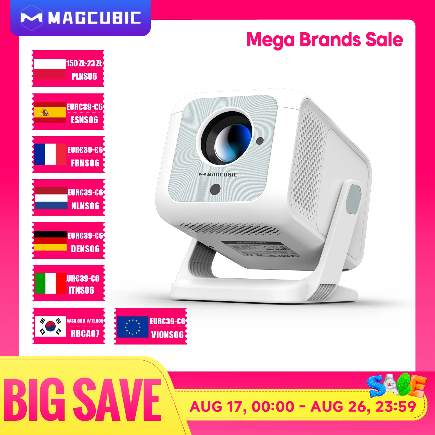 Magcubic HY310X Tragbarer Projektor 4K 420ANSI WiFi 6 Autofokus Android 11 Projektor Unterstützt Full HD 1080P Heim- und Outdoor-Kino