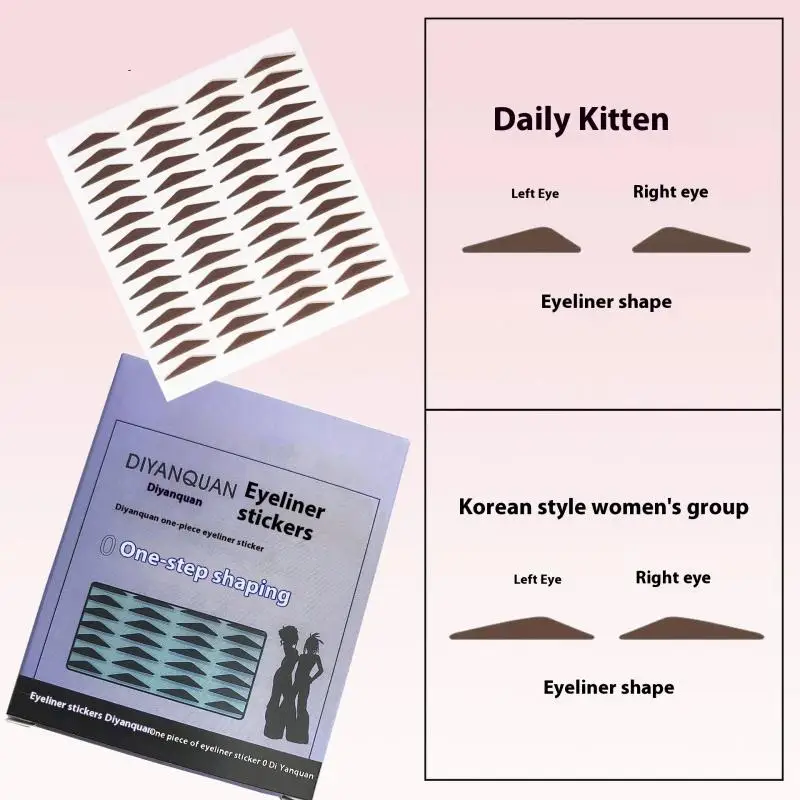 Tampon autocollant pour Eyeliner résistant à l'eau, moulage unique, facile à utiliser, résistant à l'eau, résistant à la sueur, 300 pièces/boîte