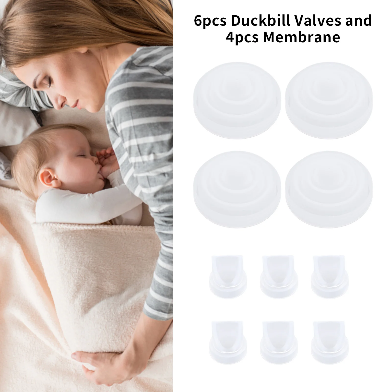 

Duckbill Valves and Membrane Prevents Backflow Washable Compatible Breastpumps Parts for M5 Duckbill Valve Pump Parts