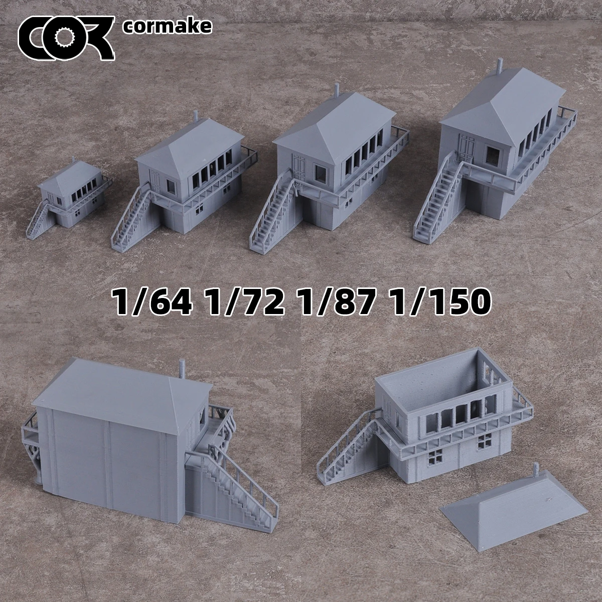 

N ho scale model kit building house cottage cabin Office Sand table Diorama model Railway Layout model 1/64 1/72 1/87 1/150