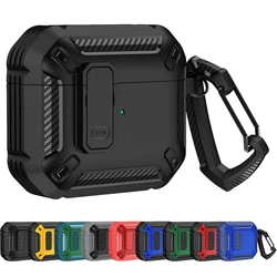 Funda de lujo para auriculares con interruptor de TPU + PC para Apple Airpods Pro 2 1, funda a prueba de golpes, Air pods 3 2 1, accesorios con llavero