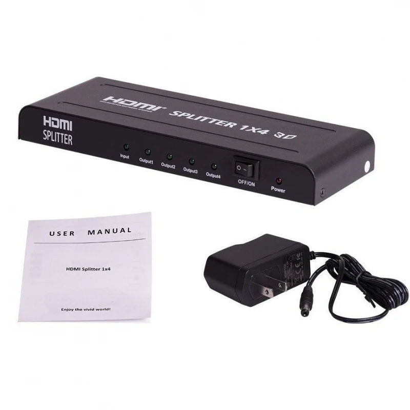 

HDMISplitter 1 to 41X4One in, four outHDMIFrequency divider 1080P One to four4road distributor